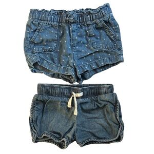 Jumping Beans/ Cat and Jack Blue Denim Kids Shorts Set